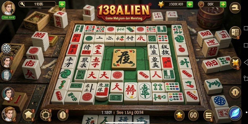 Screenshot permainan <strong>138ALIEN</strong> menunjukkan keseruan ketika bermain Mahjong.