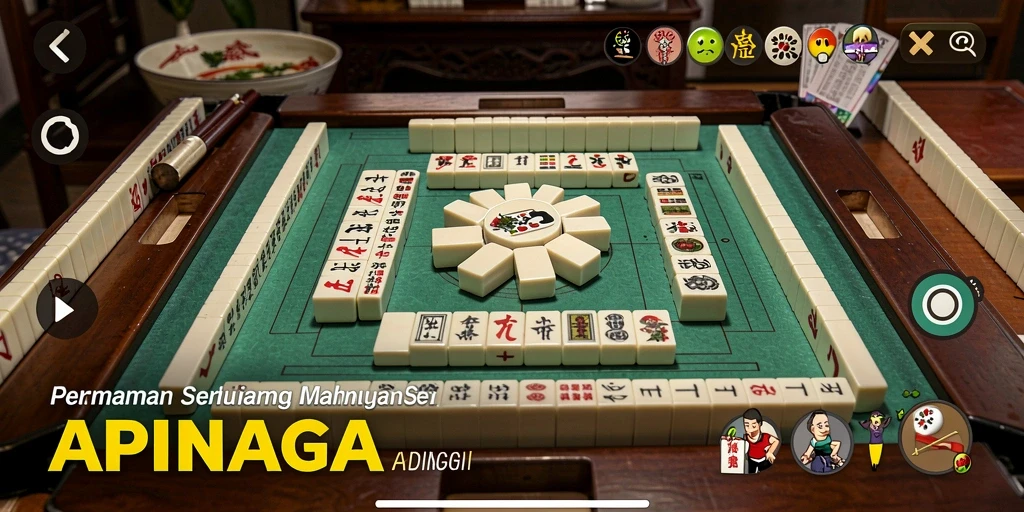 Tampilan gameplay Mahjong yang menantang dan menarik di APINAGA.