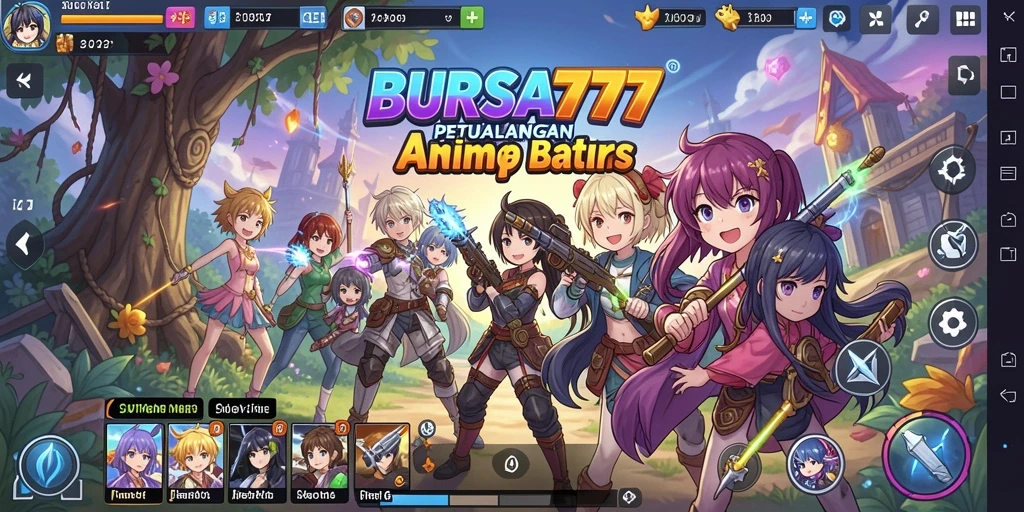 Screenshot gameplay BURSA777 menampilkan pertarungan Anime yang mendebarkan.