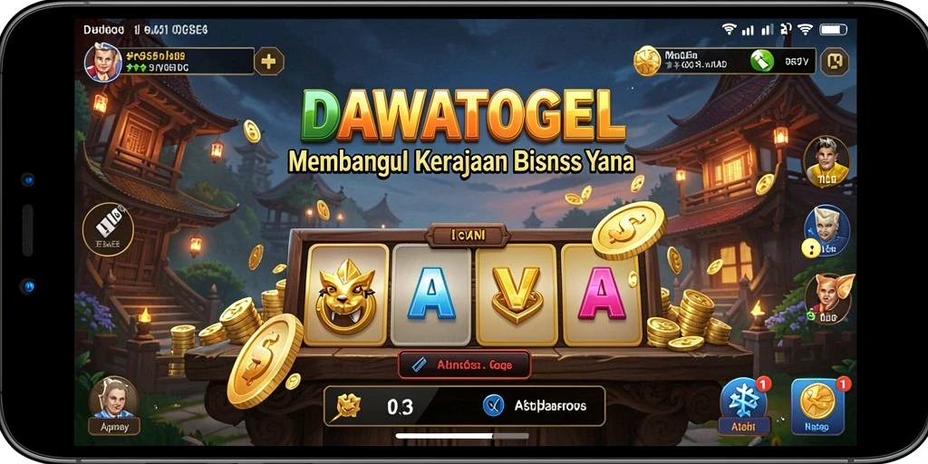 Tampilan menarik dari gameplay DAWATOGEL dengan elemen Tycoon.