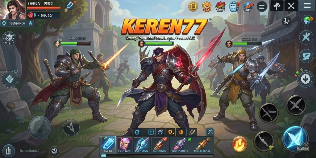 Tampilan seru dalam pertempuran KEREN77 dengan strategi SLG yang mendebarkan.