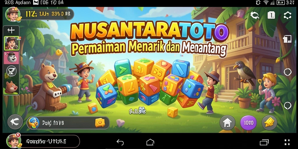 Tangkapan layar menunjukkan gameplay menantang dari NUSANTARATOTO.