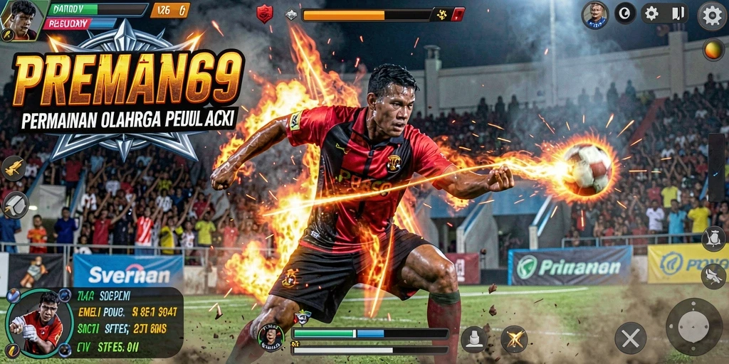 Tampilan gameplay seru pada PREMAN69 dengan aksi olahraga intens.