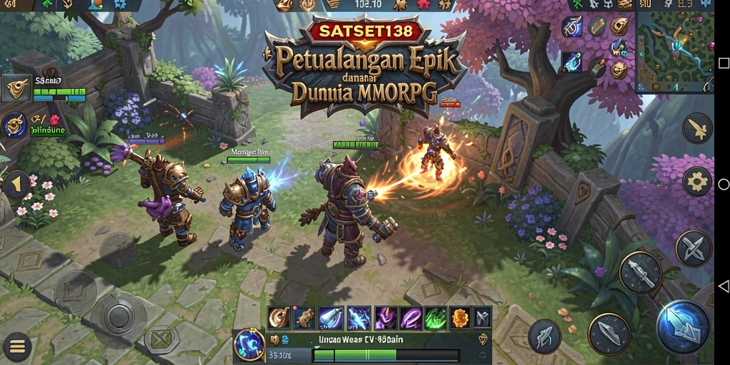 Screenshot menampilkan aksi pertempuran di dunia SATSET138 yang epik.