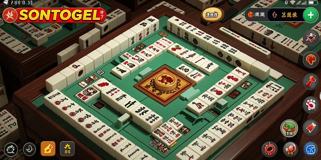 Tampilan gameplay menantang di SONTOGEL dengan papan Mahjong.