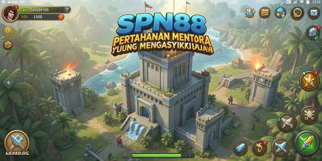 Screenshot gameplay SPN88 menampilkan serunya strategi Tower Defense.