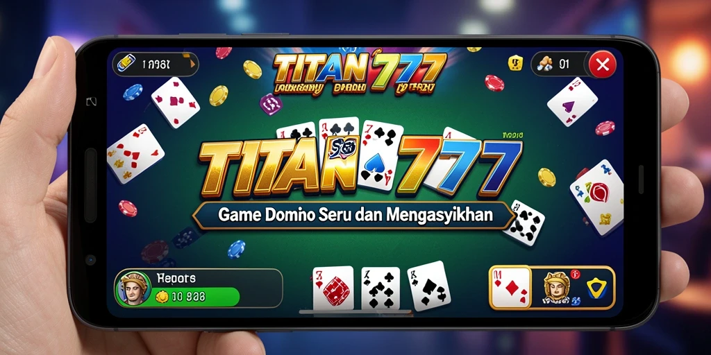Tampilan gameplay menarik di TITAN777 dengan aksi Domino seru.