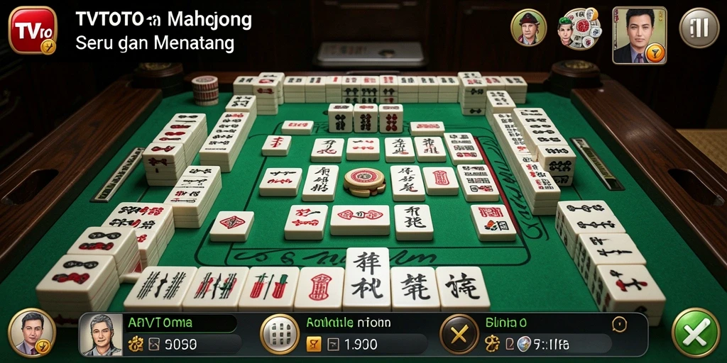 Tampilan gameplay TVTOTO yang menarik dan menantang dalam permainan Mahjong.
