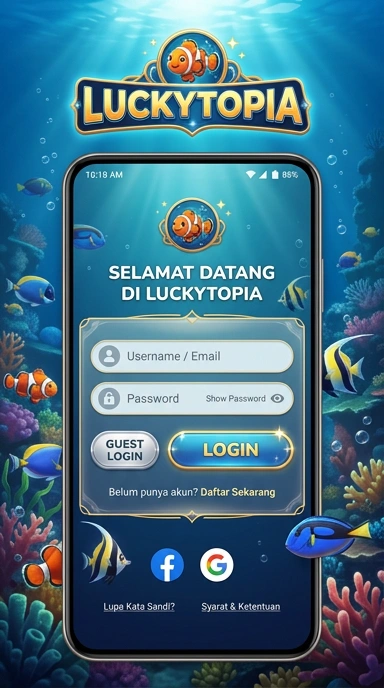 Screenshot koleksi aplikasi Luckytopia yang beragam.